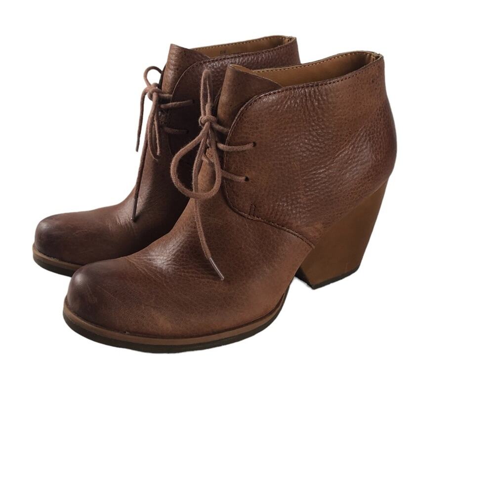 Kork Ease Roana brown distressed booties 6.5